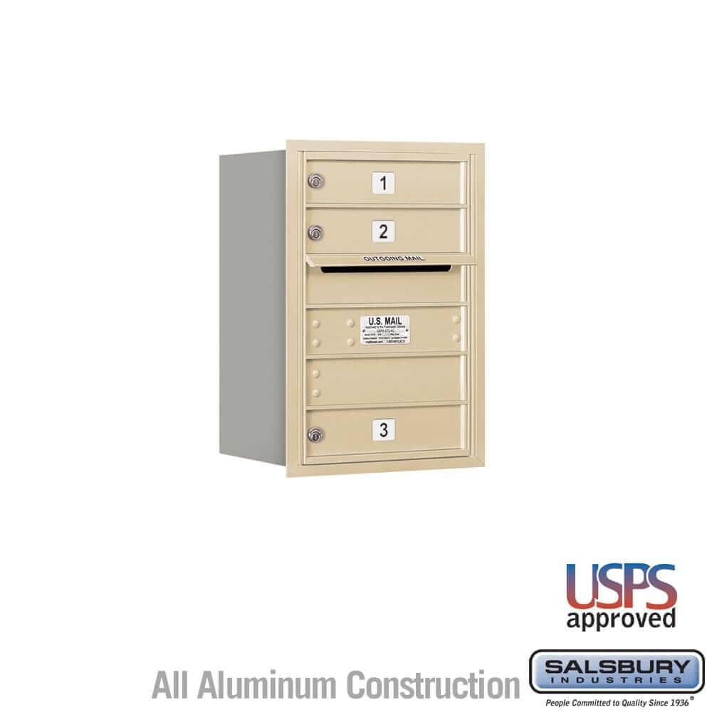 Salsbury Industries 4C Horizontal Mailbox with USPS Access — 6 Door High [3 doors] 3706S-03SRU 820996624307 YourLockerStore