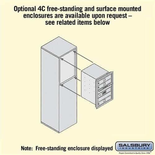 Salsbury Industries 4C Horizontal Mailbox with USPS Access — 6 Door High [3 doors] YourLockerStore