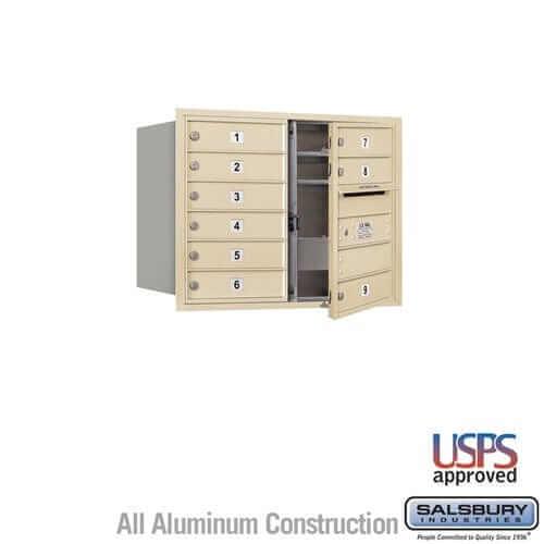 Salsbury Industries 4C Horizontal Mailbox with USPS Access — 6 Door High [9 Doors] 3706D-09SFU 820996498298 YourLockerStore