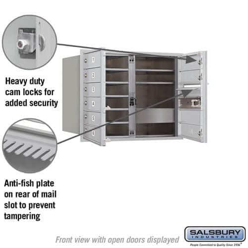 Salsbury Industries 4C Horizontal Mailbox with USPS Access — 6 Door High [9 Doors] YourLockerStore