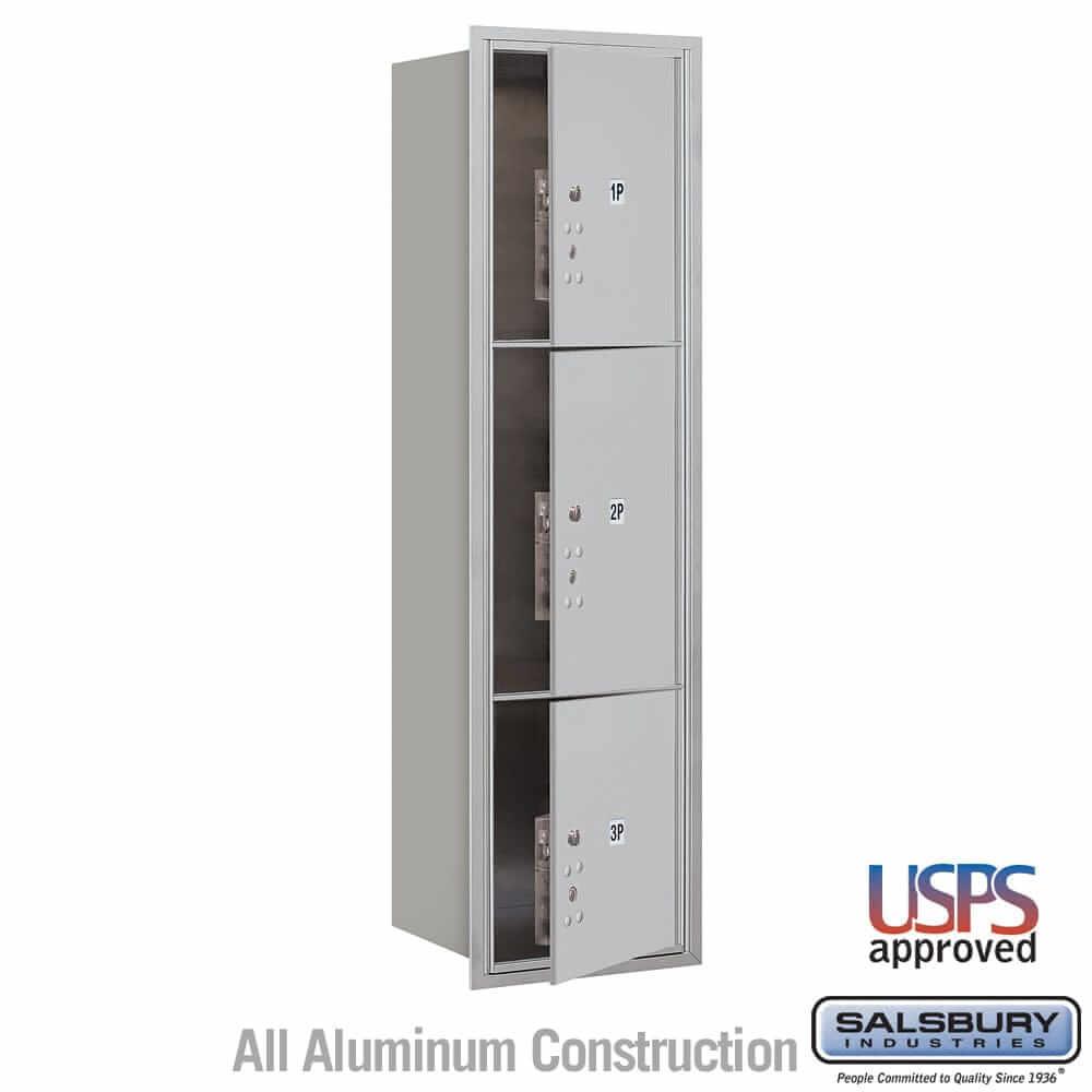Salsbury Industries 4C Horizontal Mailbox with USPS Access — Maximum Height [3 Parcel Lockers] 3716S-3PAFU 820996581495 YourLockerStore