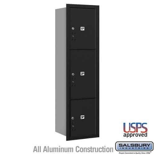 Salsbury Industries 4C Horizontal Mailbox with USPS Access — Maximum Height [3 Parcel Lockers] 3716S-3PBRU 820996624642 YourLockerStore
