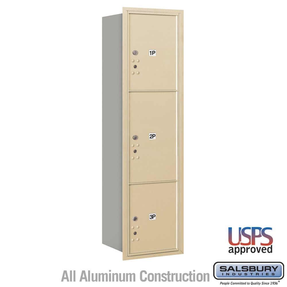 Salsbury Industries 4C Horizontal Mailbox with USPS Access — Maximum Height [3 Parcel Lockers] 3716S-3PSRU 820996581563 YourLockerStore