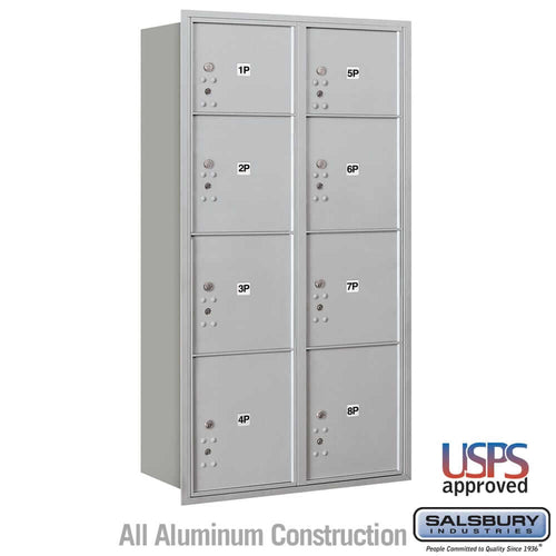 Salsbury Industries 4C Horizontal Mailbox with USPS Access — Maximum Height [8 Parcel Lockers] 3716D-8PARU 820996582348 YourLockerStore