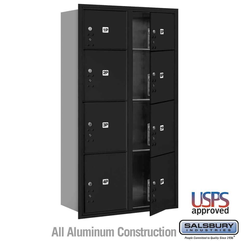 Salsbury Industries 4C Horizontal Mailbox with USPS Access — Maximum Height [8 Parcel Lockers] 3716D-8PBFU 820996624581 YourLockerStore