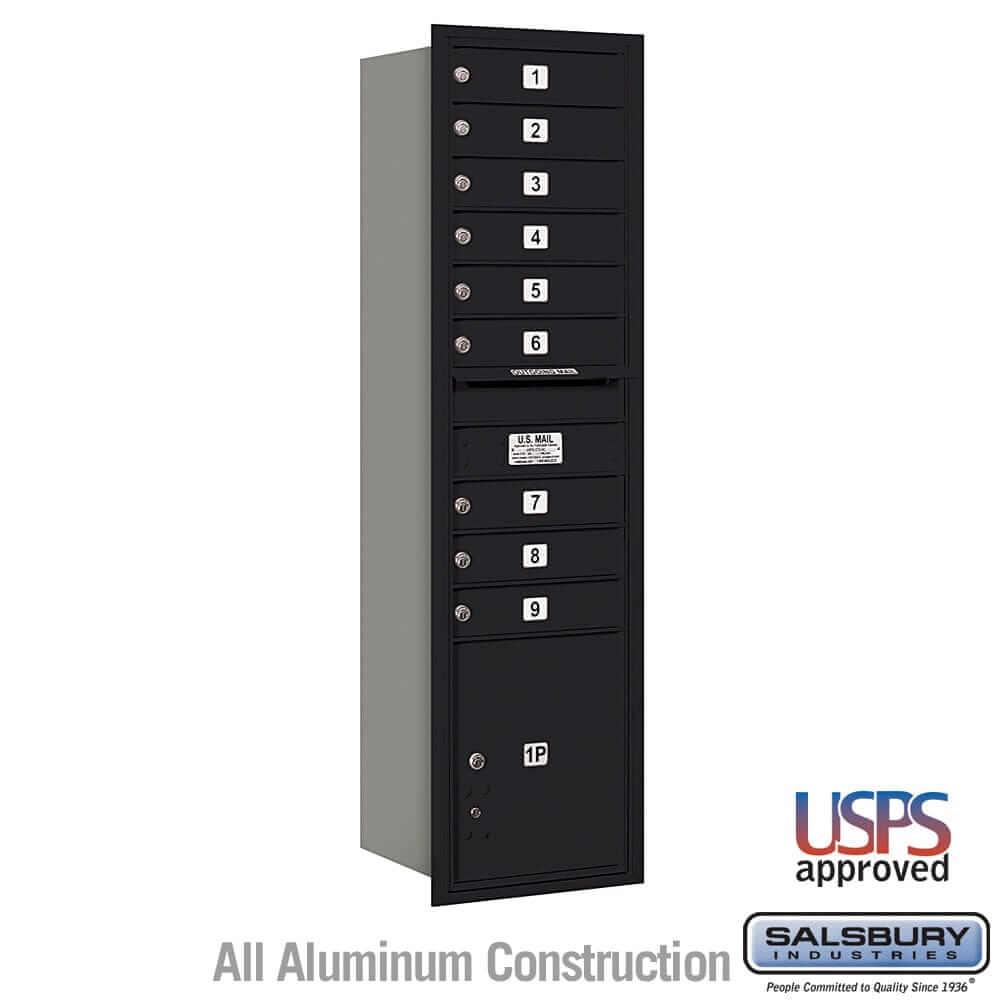Salsbury Industries 4C Horizontal Mailbox with USPS Access — Maximum Height [9 Doors + 1 Parcel Locker] 3716S-09BRU 820996624567 YourLockerStore