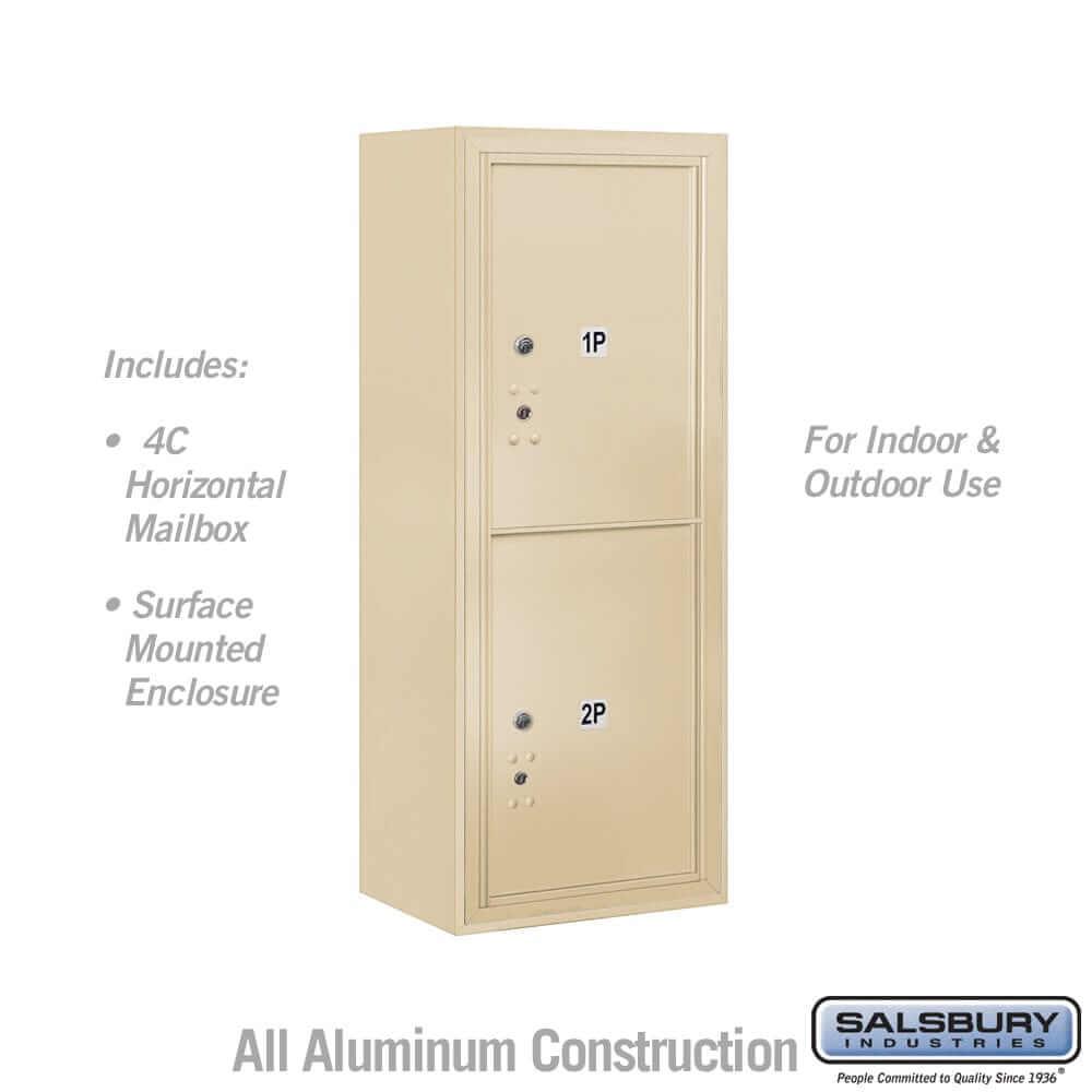 Salsbury Industries 4C Horizontal Parcel Locker with USPS Access — 10 Door High [2 Parcel Lockers] 3810S-2PSFU 820996597502 YourLockerStore