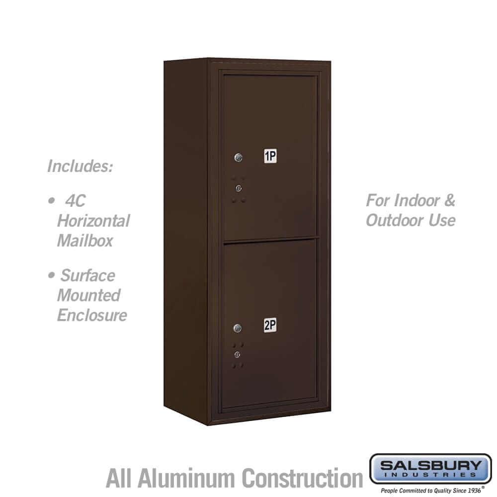 Salsbury Industries 4C Horizontal Parcel Locker with USPS Access — 10 Door High [2 Parcel Lockers] 3810S-2PZFU 820996597489 YourLockerStore