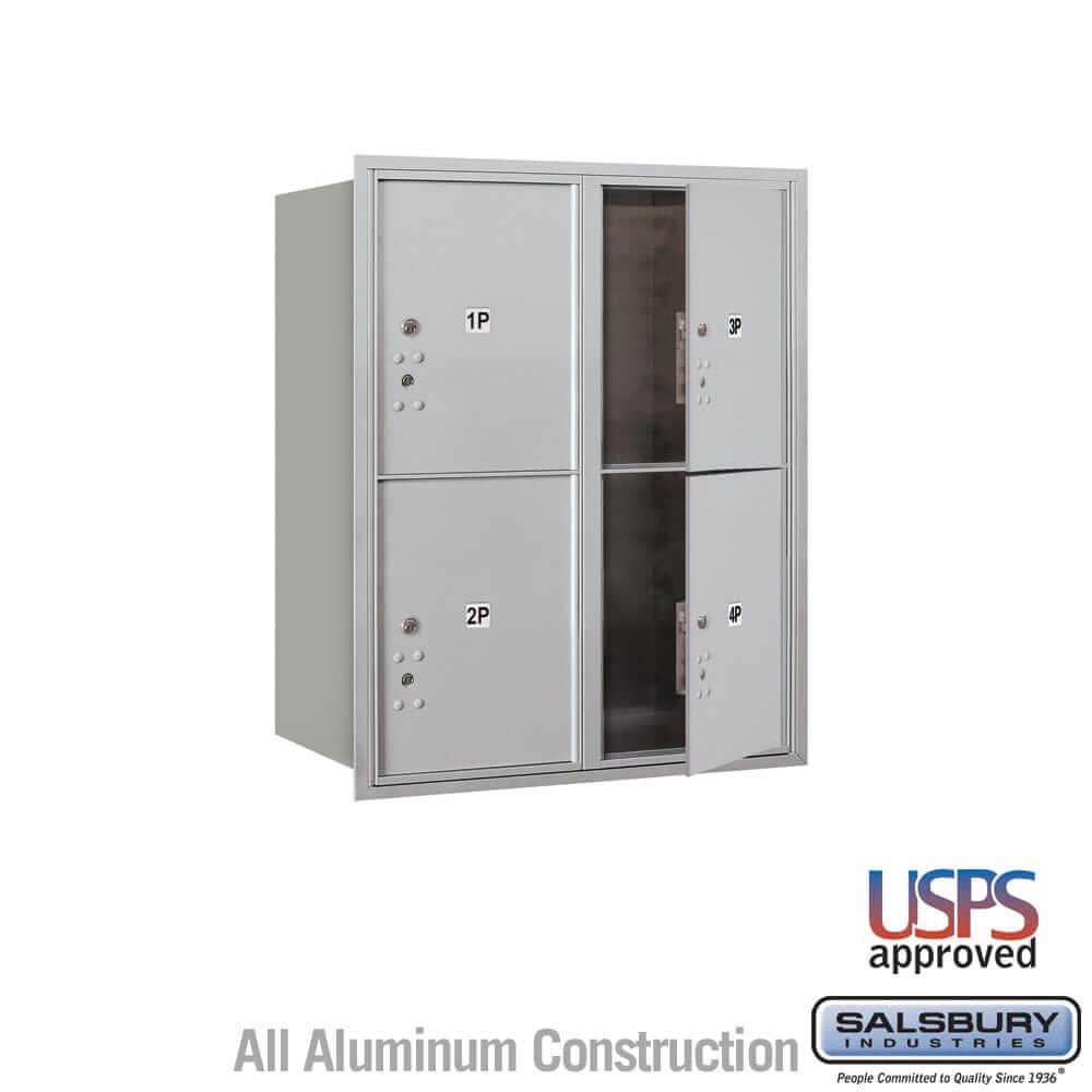 Salsbury Industries 4C Horizontal Parcel Locker with USPS Access — 10 Door High [4 Parcel Lockers] 3710D-4PAFU 820996478337 YourLockerStore