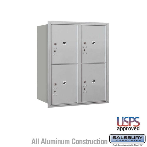 Salsbury Industries 4C Horizontal Parcel Locker with USPS Access — 10 Door High [4 Parcel Lockers] 3710D-4PARU 820996478375 YourLockerStore