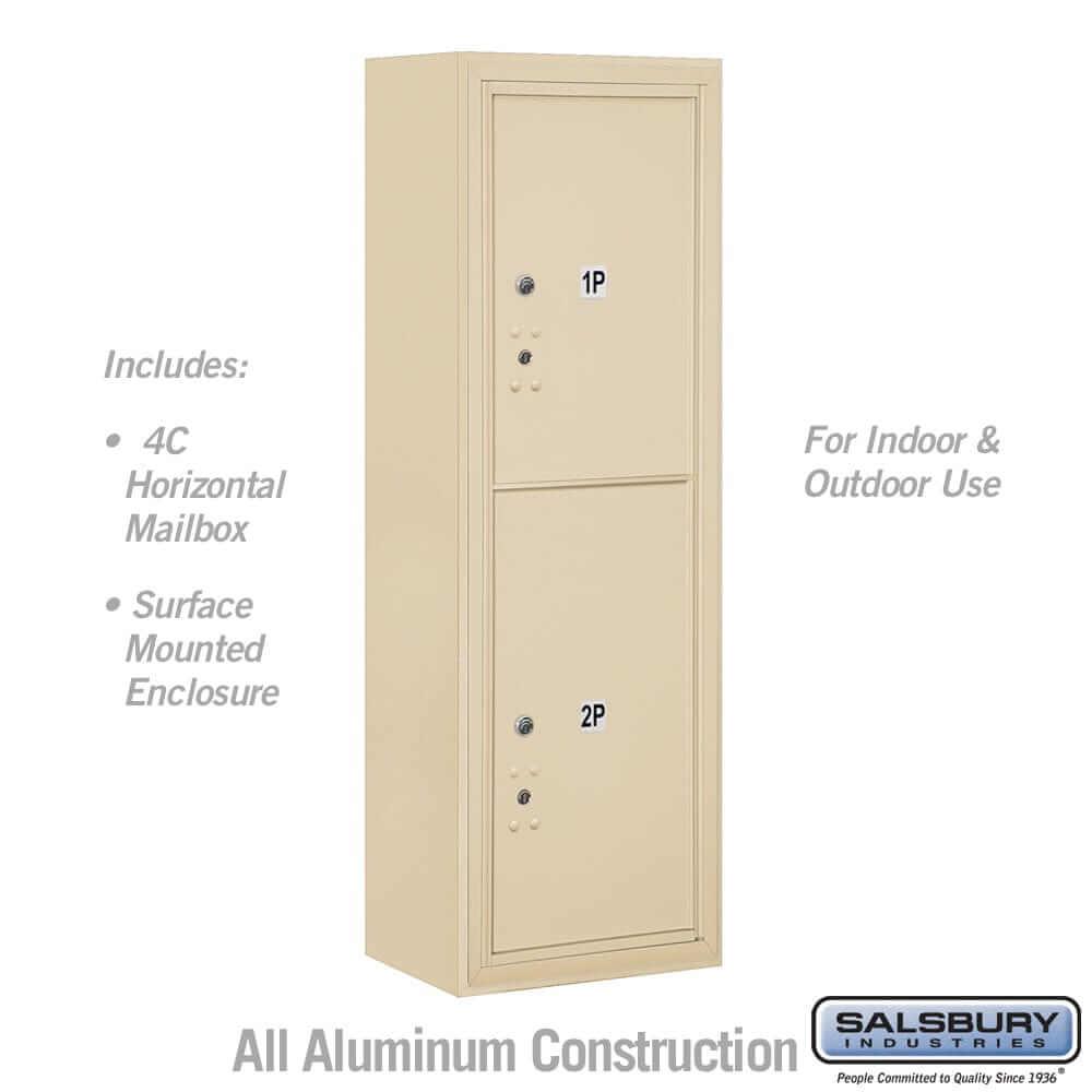 Salsbury Industries 4C Horizontal Parcel Locker with USPS Access — 11 Door High [2 Parcel Lockers] 3811S-2PSFU 820996590145 YourLockerStore
