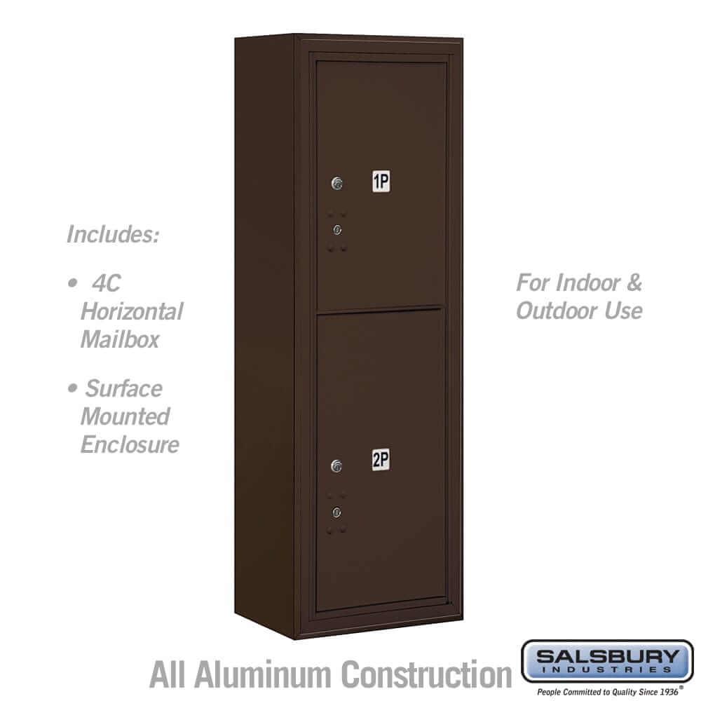 Salsbury Industries 4C Horizontal Parcel Locker with USPS Access — 11 Door High [2 Parcel Lockers] 3811S-2PZFU 820996590121 YourLockerStore