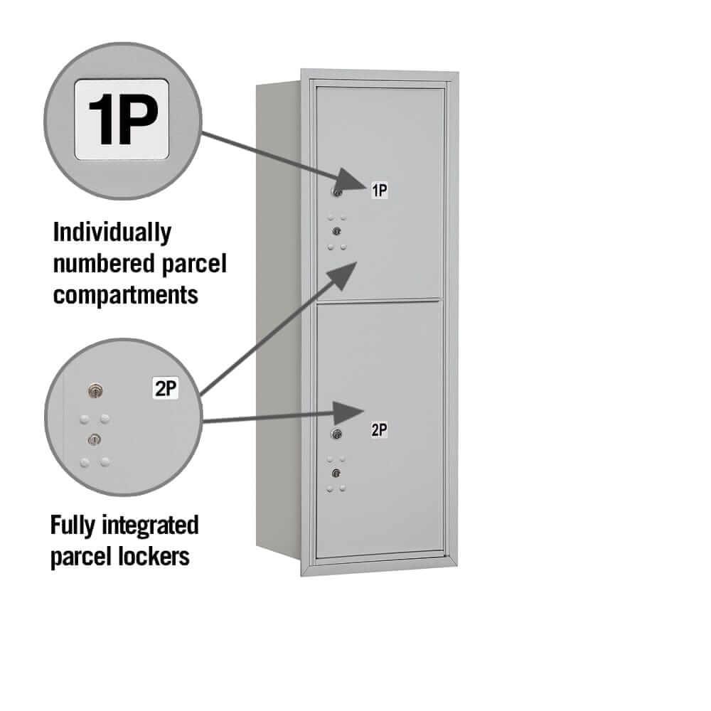 Salsbury Industries 4C Horizontal Parcel Locker with USPS Access — 11 Door High [2 Parcel Lockers] YourLockerStore