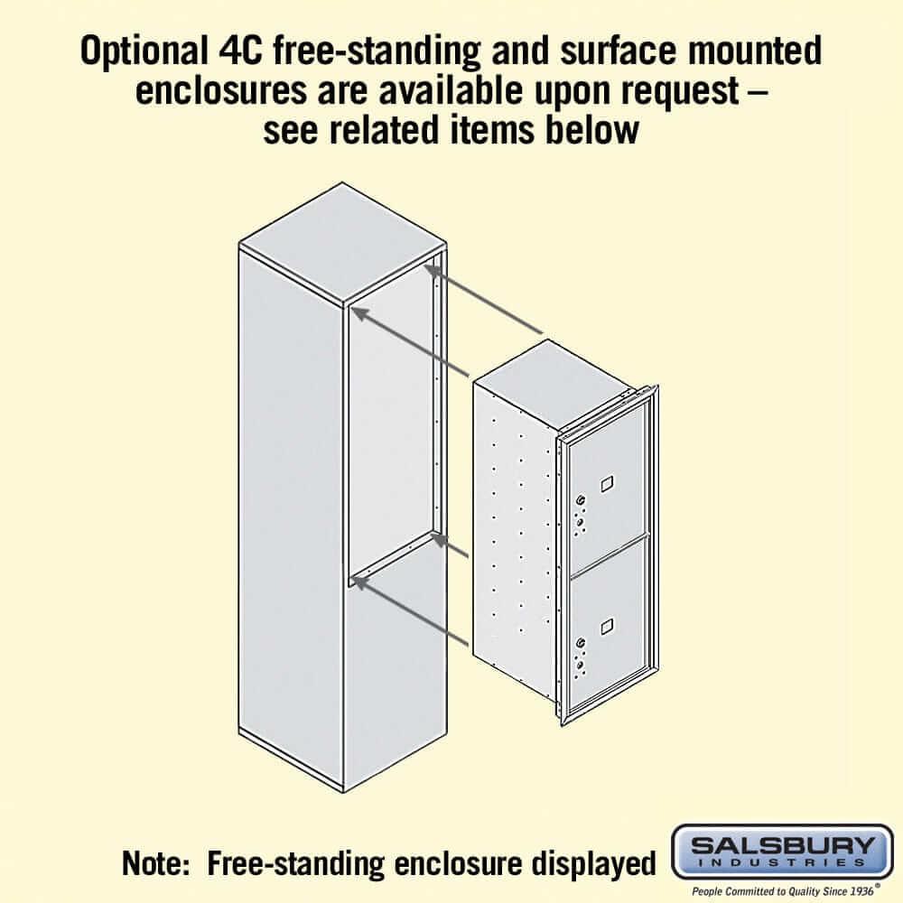 Salsbury Industries 4C Horizontal Parcel Locker with USPS Access — 11 Door High [2 Parcel Lockers] YourLockerStore