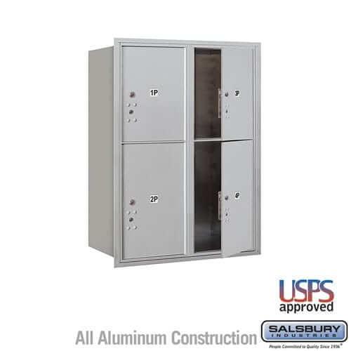Salsbury Industries 4C Horizontal Parcel Locker with USPS Access — 11 Door High [4 Parcel Lockers] 3711D-4PAFU 820996478498 YourLockerStore