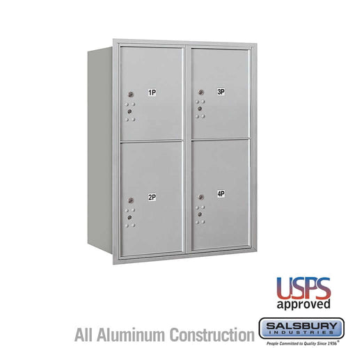 Salsbury Industries 4C Horizontal Parcel Locker with USPS Access — 11 Door High [4 Parcel Lockers] 3711D-4PARU 820996478535 YourLockerStore