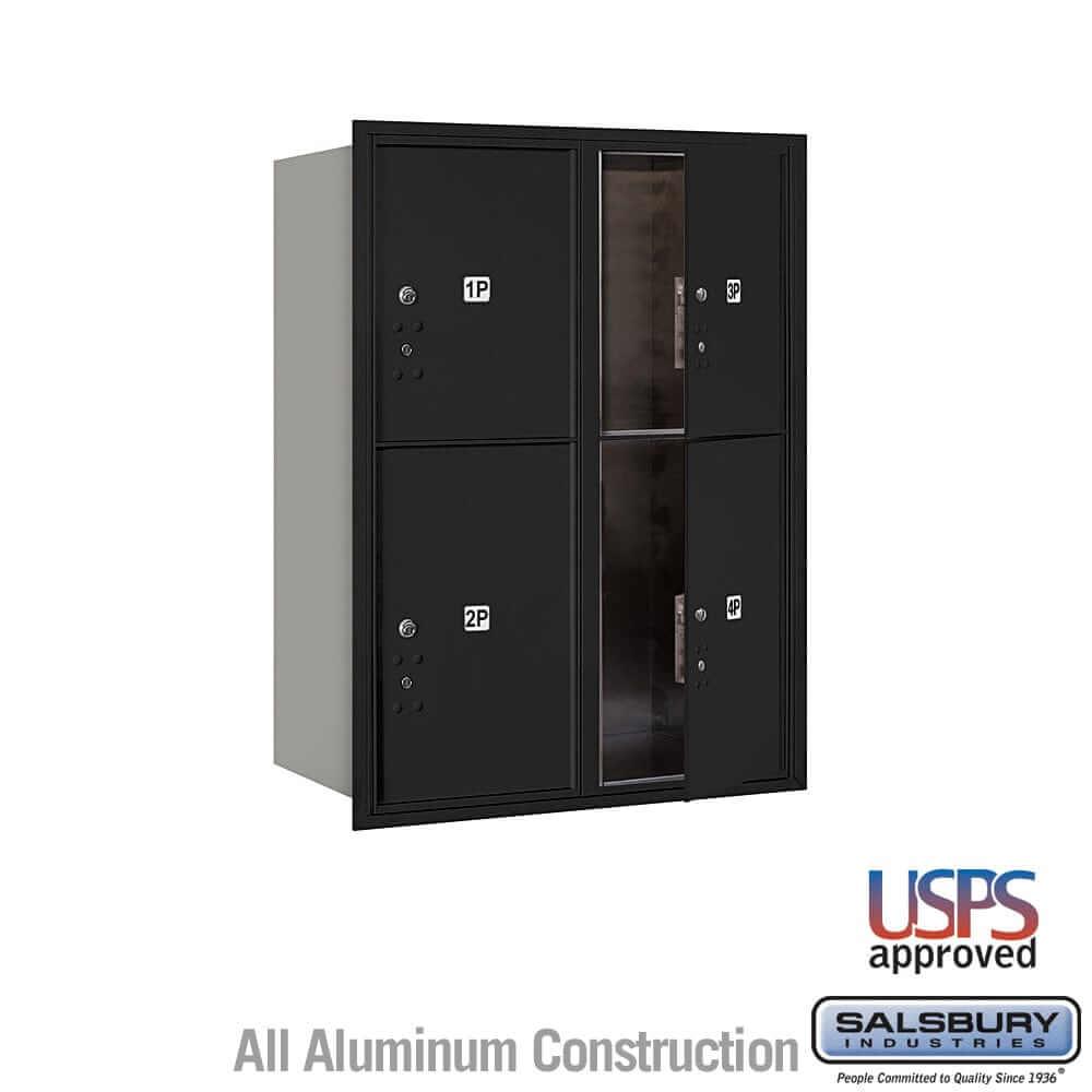 Salsbury Industries 4C Horizontal Parcel Locker with USPS Access — 11 Door High [4 Parcel Lockers] 3711D-4PBFU 820996624864 YourLockerStore
