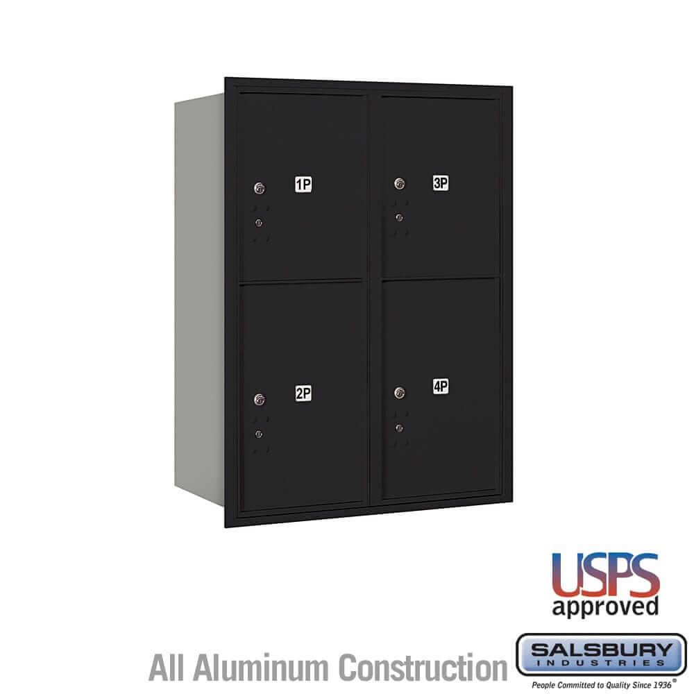 Salsbury Industries 4C Horizontal Parcel Locker with USPS Access — 11 Door High [4 Parcel Lockers] 3711D-4PBRU 820996624888 YourLockerStore
