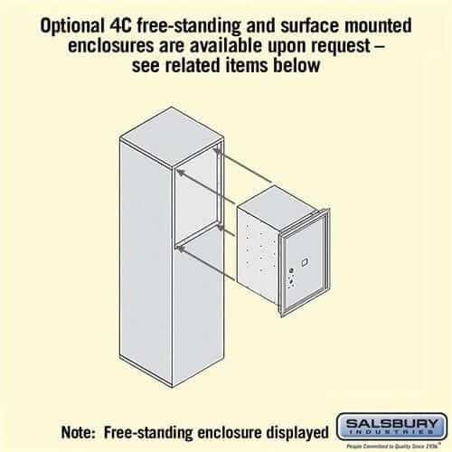 Salsbury Industries 4C Horizontal Parcel Locker with USPS Access — 6 Door High [1 Parcel Locker] YourLockerStore