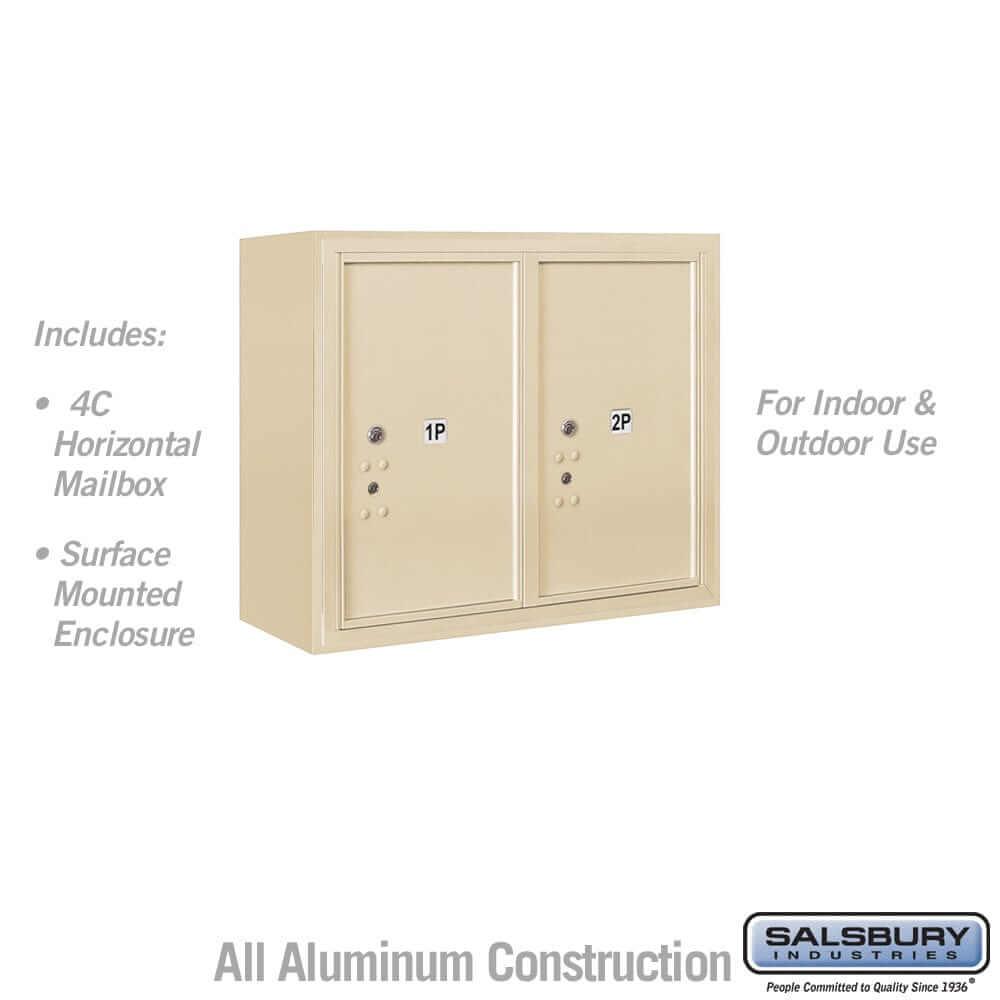 Salsbury Industries 4C Horizontal Parcel Locker with USPS Access — 6 Door High [2 Parcel Lockers] 3806D-2PSFU 820996596345 YourLockerStore