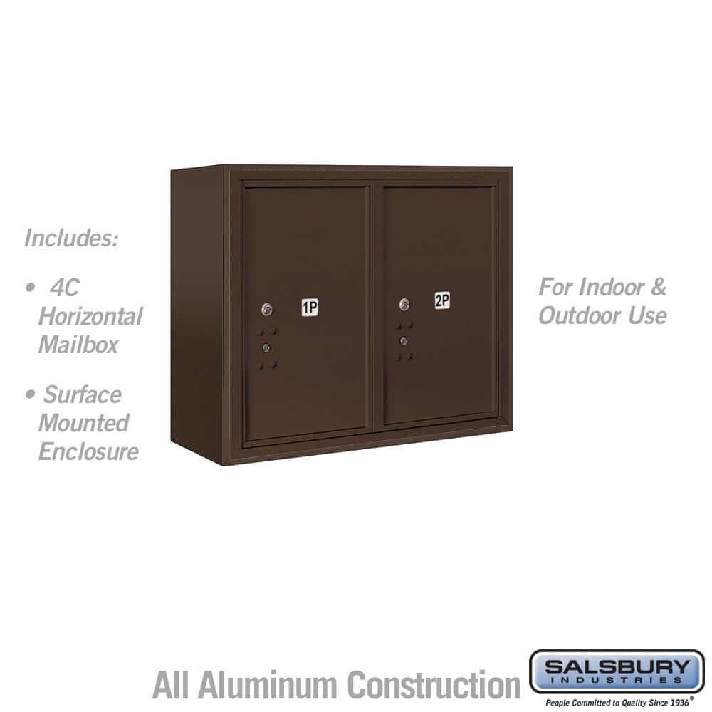 Salsbury Industries 4C Horizontal Parcel Locker with USPS Access — 6 Door High [2 Parcel Lockers] 3806D-2PZFU 820996596321 YourLockerStore