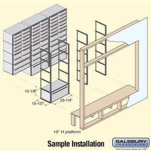 Salsbury Industries Aluminum Data Distribution System Box with Private Access — 1 Door 2401 820996240101 YourLockerStore