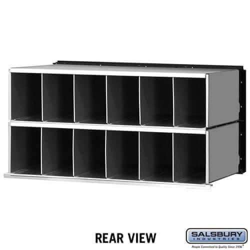 Salsbury Industries Aluminum Rack Ladder System Mailbox with Private Access — 12 Doors 2212 820996221209 YourLockerStore