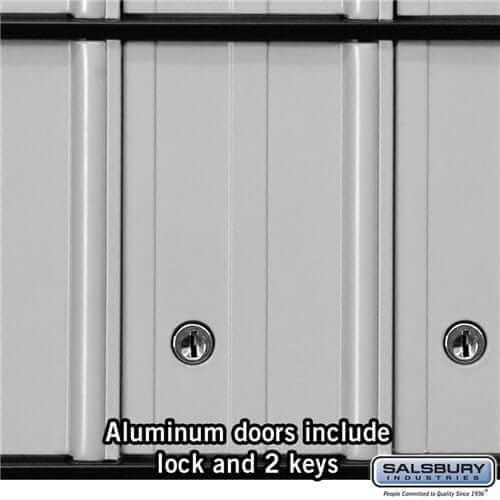 Salsbury Industries Aluminum Rack Ladder System Mailbox with Private Access — 12 Doors 2212 820996221209 YourLockerStore