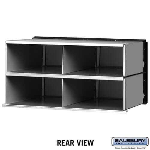 Salsbury Industries Aluminum Rack Ladder System Mailbox with Private Access — 4 Doors 2204 820996451118 YourLockerStore