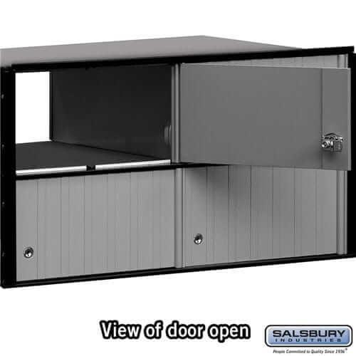 Salsbury Industries Aluminum Rack Ladder System Mailbox with Private Access — 4 Doors 2204 820996451118 YourLockerStore