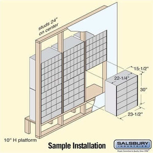 Salsbury Industries Aluminum Standard System Mailbox with Private Access — 10 Doors 2210 820996221001 YourLockerStore