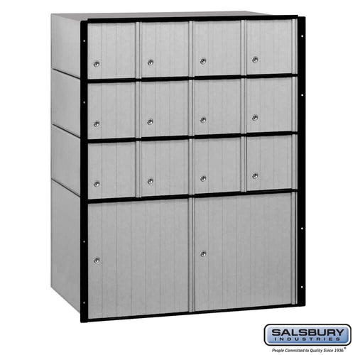 Salsbury Industries Aluminum Standard System Mailbox with Private Access — 14 Doors 2214 820996221407 YourLockerStore