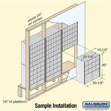 Load image into Gallery viewer, Salsbury Industries Aluminum Standard System Mailbox with Private Access — 14 Doors 2214 820996221407 YourLockerStore