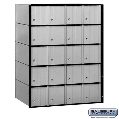 Salsbury Industries Aluminum Standard System Mailbox with Private Access — 20 Doors 2220 820996222008 YourLockerStore