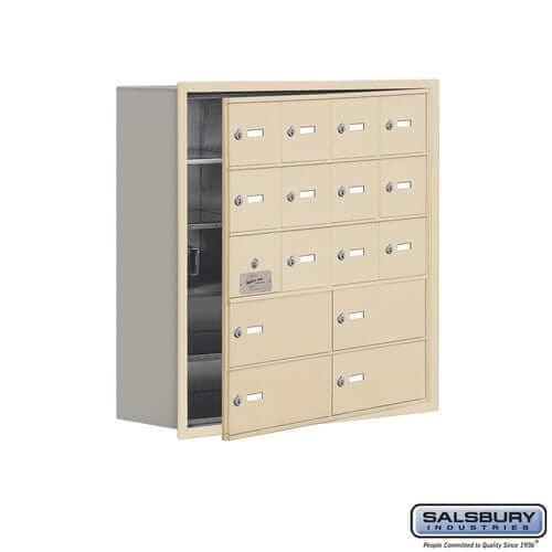 Salsbury Industries Cell Phone Locker — 5 Tier, 4 Wide [12 A + 4 B Doors] 19158-16SRK YourLockerStore
