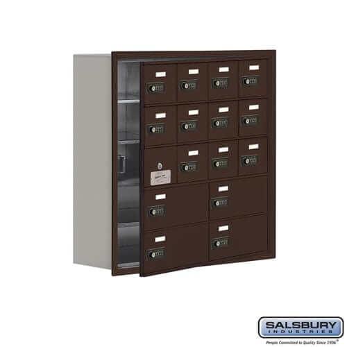 Salsbury Industries Cell Phone Locker — 5 Tier, 4 Wide [12 A + 4 B Doors] 19158-16ZRC YourLockerStore
