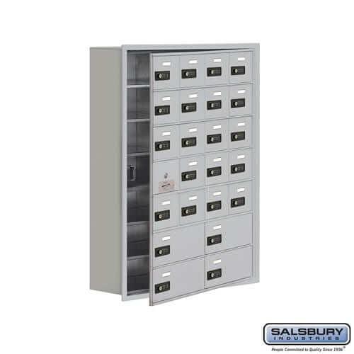 Salsbury Industries Cell Phone Locker — 7 Tier, 4 Wide [20 A + 4 B Doors] 19178-24ARC YourLockerStore
