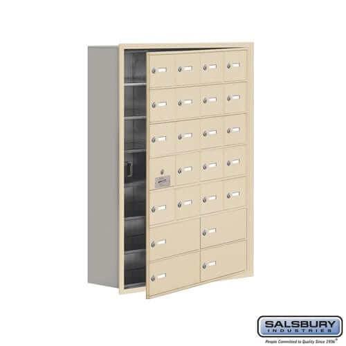 Salsbury Industries Cell Phone Locker — 7 Tier, 4 Wide [20 A + 4 B Doors] 19178-24SRK YourLockerStore