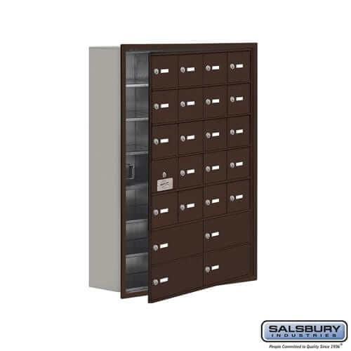 Salsbury Industries Cell Phone Locker — 7 Tier, 4 Wide [20 A + 4 B Doors] 19178-24ZRK YourLockerStore