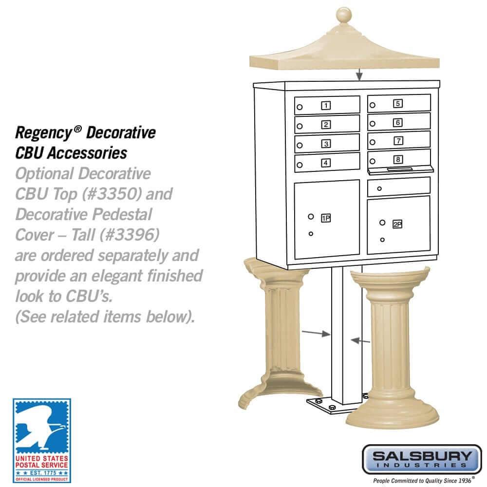 Salsbury Industries Cluster Box Unit with USPS Access — Type I — 8 Doors and 2 Parcel Lockers YourLockerStore