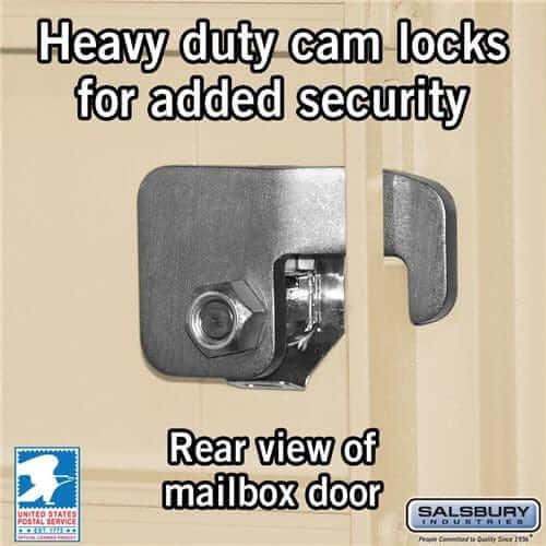 Salsbury Industries Cluster Box Unit with USPS Access — Type IV — 13 Doors and 1 Parcel Locker YourLockerStore