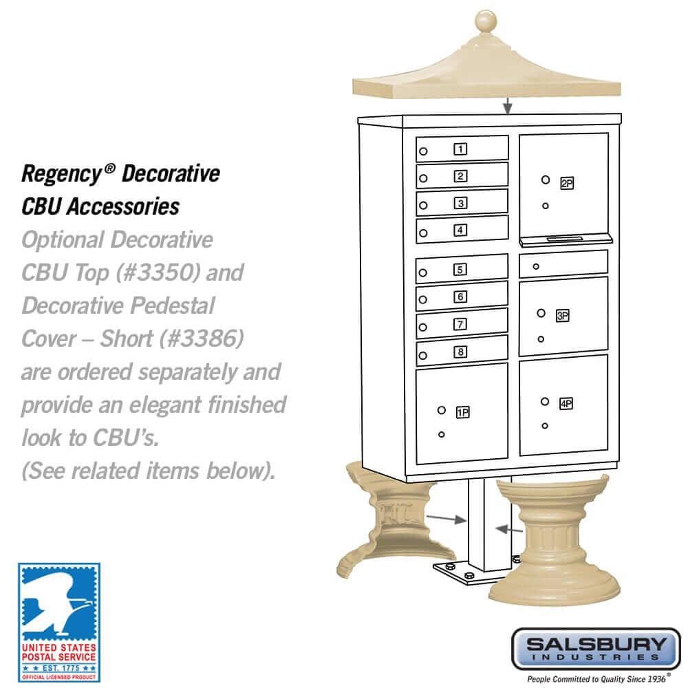 Salsbury Industries Cluster Box Unit with USPS Access — Type VI — 8 Doors and 4 Parcel Lockers YourLockerStore