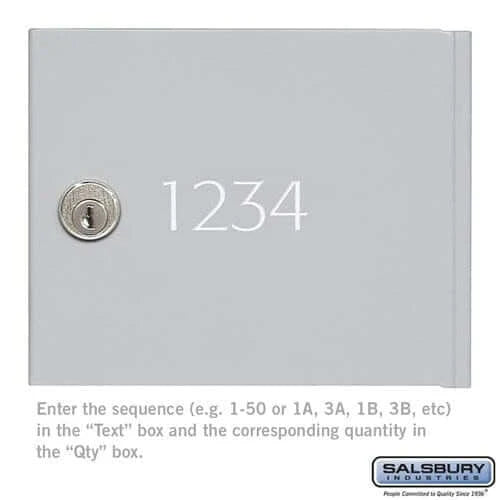 Salsbury Industries Custom Door Engraving [4B+ Horizontal Mailbox] YourLockerStore