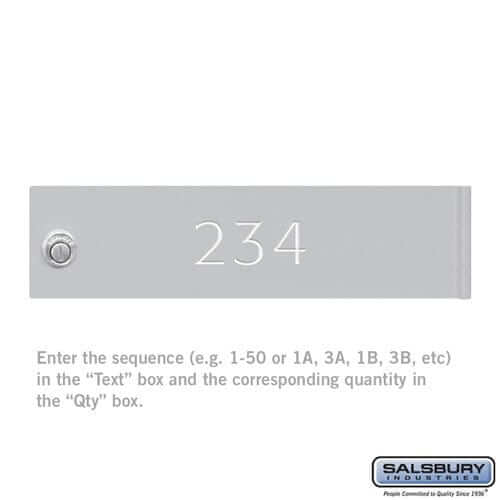 Salsbury Industries Custom Door Engraving — 4C Horizontal Mailbox & Parcel Locker Door 3768ALM 820996441874 YourLockerStore