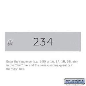 Salsbury Industries Custom Door Engraving — 4C Horizontal Mailbox & Parcel Locker Door 3774ALM 820996441911 YourLockerStore