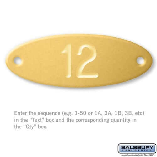 Salsbury Industries Custom Engraved Name/Number Plate — Solid Oak Executive Wood Locker Door 11160 820996445155 YourLockerStore