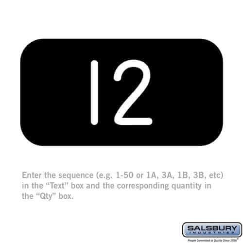 Salsbury Industries Custom Engraved Number Plate — Designer Wood Locker Door 33360 820996107213 YourLockerStore