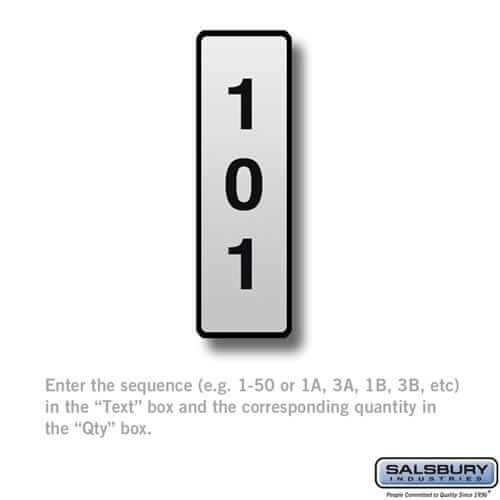 Salsbury Industries Custom Engraved Self Adhesive Placard [Aluminum Mailbox Door] 2267 YourLockerStore