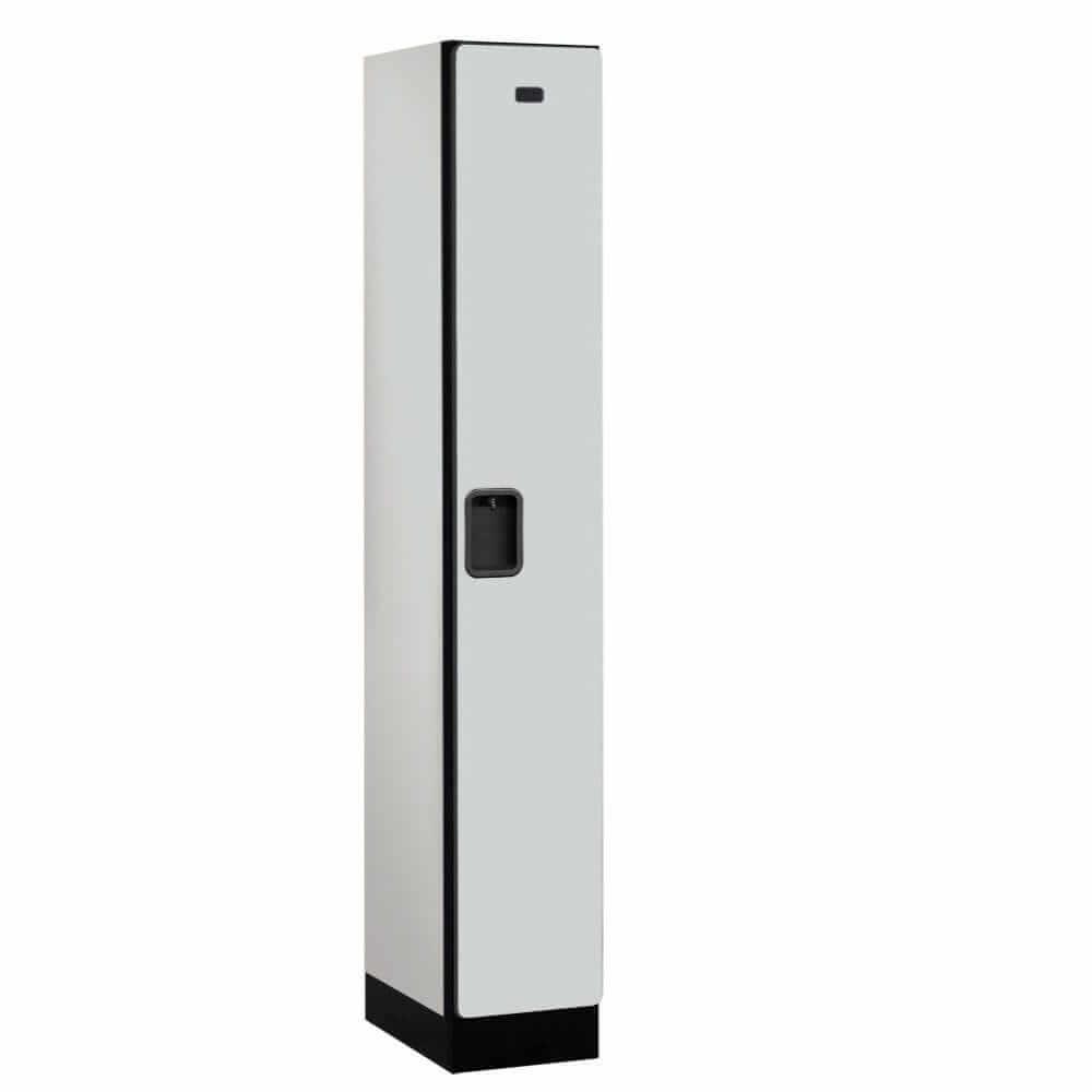 Wood Lockers: Designer Wood Locker - 1 Tier, 1 Wide - Gray - Salsbury Industries