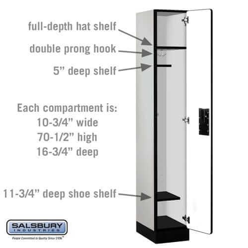 Salsbury Industries Designer Wood Locker — 1 Tier, 1 Wide YourLockerStore